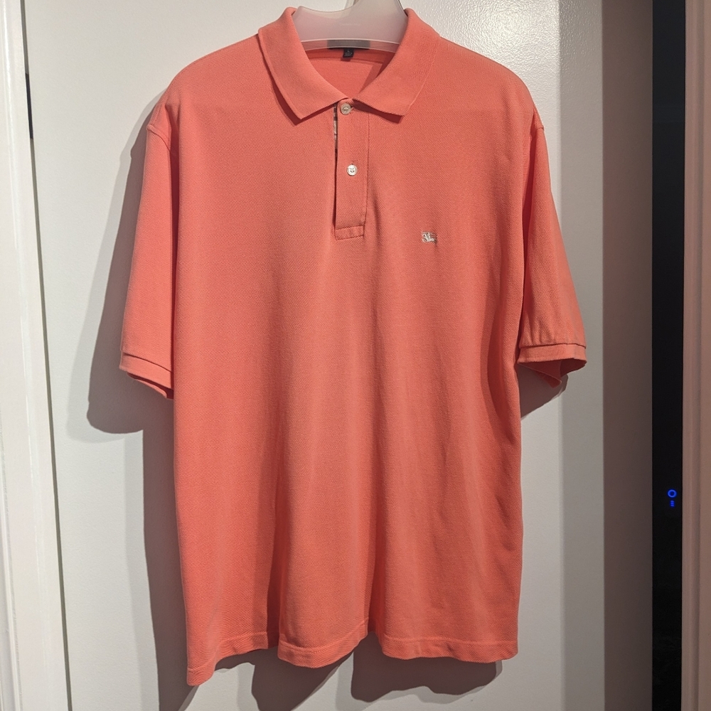 Men's Coral Polo Shirt - Classic Short Sleeve